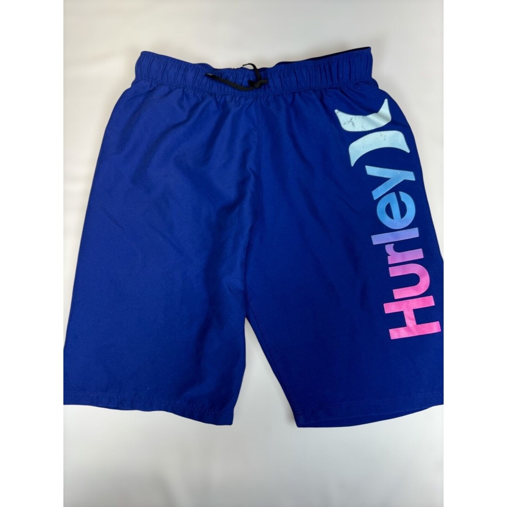 Shorts Boys Blue Hurley Boys Swim Trunks Blue‎ Board Shorts Size Large